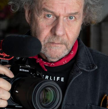 Headshot for Nikon Ambassador Mike Figgis