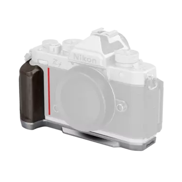 SmallRig 5707 L-Shaped Mount Plate with Wooden Handle for Nikon Z f, silver